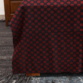 Maroon Jacquard with Ajrakh Modal Silk Patch Cotton Bedsheet Set