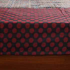 Maroon Jacquard with Ajrakh Modal Silk Patch Cotton Bedsheet Set