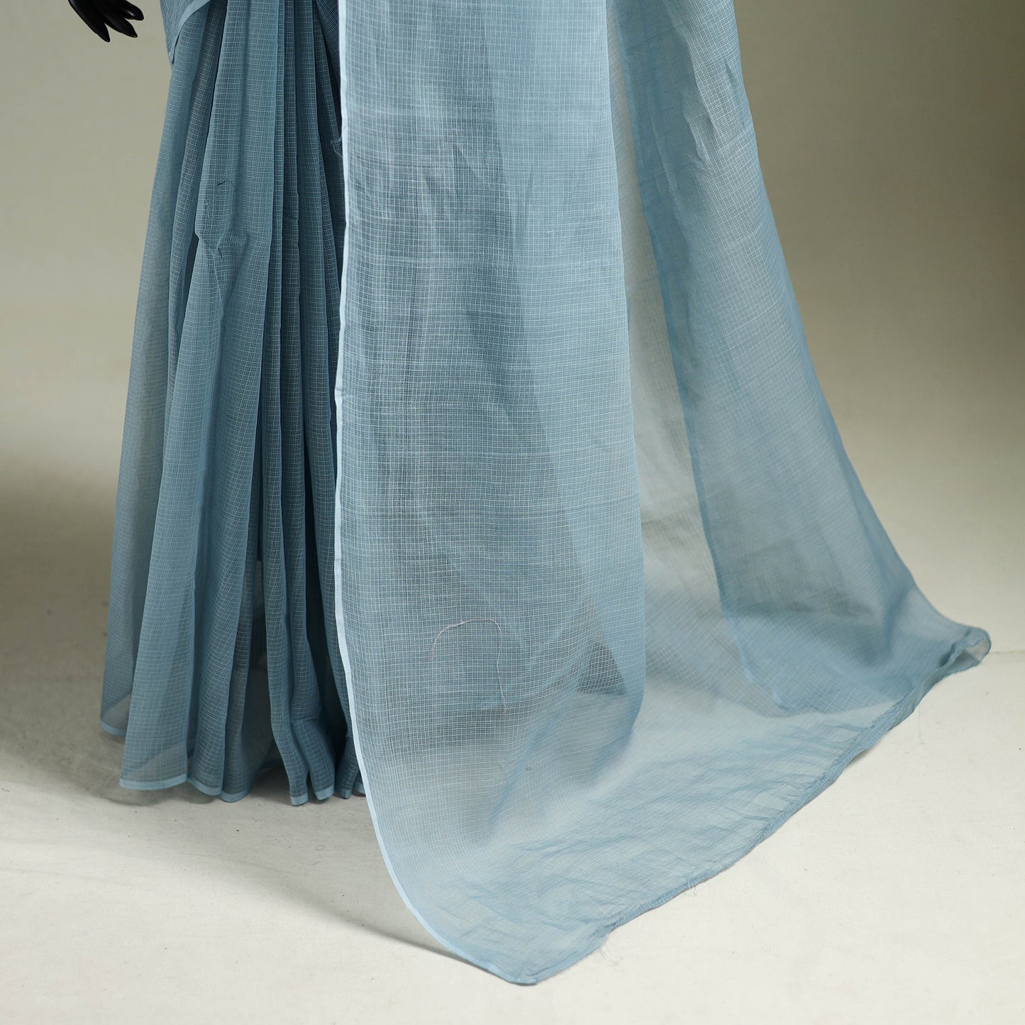 Blue - Nazaakat Kota Doria Cotton Plain Saree with Blouse & Jewellery Set 107