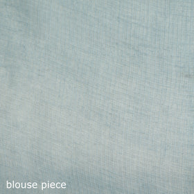 Blue - Nazaakat Kota Doria Cotton Plain Saree with Blouse & Jewellery Set 107
