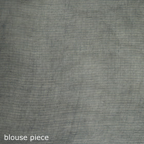 Grey - Nazaakat Kota Doria Cotton Plain Saree with Blouse & Jewellery Set 108
