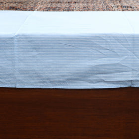 Blue - running stitch with modal silk patch cotton bedsheet