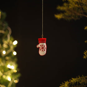  Mitten - Handmade Threadwork Stuffed Christmas Ornament