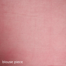 Pink - Nazaakat Kota Doria Cotton Plain Saree with Blouse & Jewellery Set 115