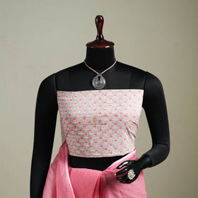 Pink - Nazaakat Kota Doria Cotton Plain Saree with Blouse & Jewellery Set 116