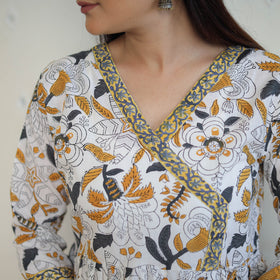 Buy White Sanganeri Print Kurta for Women