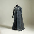 Grey - Nazaakat Kota Doria Cotton Plain Saree with Blouse & Jewellery Set 120