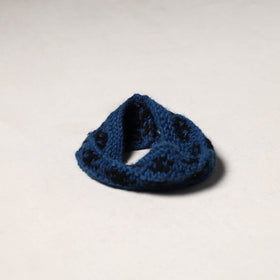 Blue - kullu karishma hand knitted merino wool headband 36