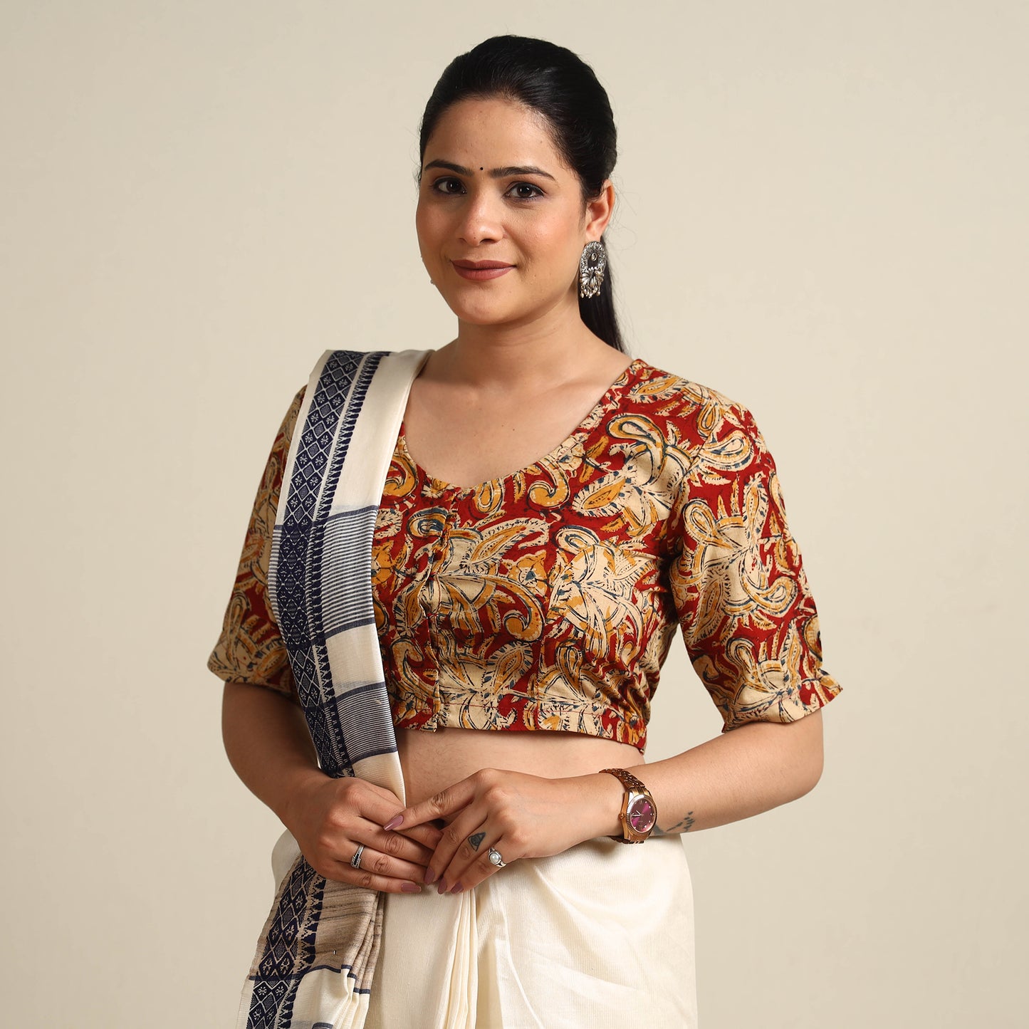 Kalamkari Stitched Blouse
