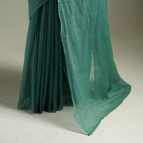 Green - Nazaakat Kota Doria Cotton Plain Saree with Blouse & Jewellery Set 121