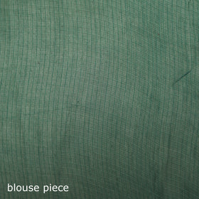 Green - Nazaakat Kota Doria Cotton Plain Saree with Blouse & Jewellery Set 121