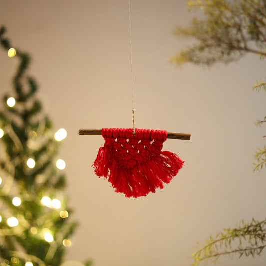 Handmade Macrame hanging Christmas Decor Ornament 21