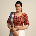 Buy Kalamkari Block Printed Cotton Stitched Blouse Online at iTokri.com