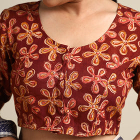 Buy Kalamkari Block Printed Cotton Stitched Blouse Online at iTokri.com