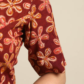Buy Kalamkari Block Printed Cotton Stitched Blouse Online at iTokri.com