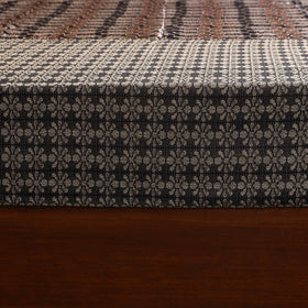 Brown Jacquard with Ajrakh Modal Silk Patch Cotton Bedsheet Set