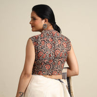 Black - Kalamkari Block Printed Cotton Stitched Blouse