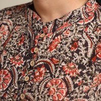 Black - Kalamkari Block Printed Cotton Stitched Blouse