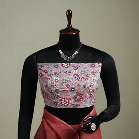 Red - Nazaakat Kota Doria Cotton Plain Saree with Blouse & Jewellery Set 128