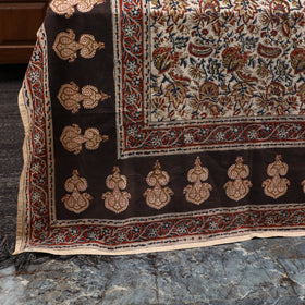 Orange - multicolor - pedana kalamkari cotton double bed