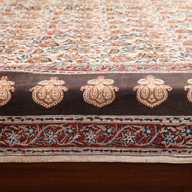 Orange - multicolor - pedana kalamkari cotton double bed