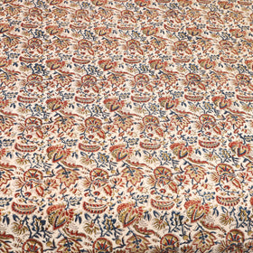 Orange - multicolor - pedana kalamkari cotton double bed