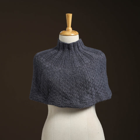 Grey - kullu karishma hand knitted merino wool neck warmer