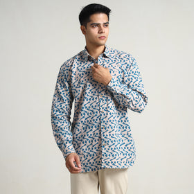 Buy Hand Batik Printed Cotton Men Full Sleeve Shirt 13 Online l iTokri.com