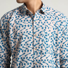 Buy Hand Batik Printed Cotton Men Full Sleeve Shirt 13 Online l iTokri.com