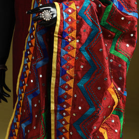 Ranihati Chanderi Silk Zig Zag Hand Embroidery Dupatta 17