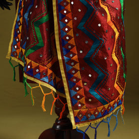 Ranihati Chanderi Silk Zig Zag Hand Embroidery Dupatta 17