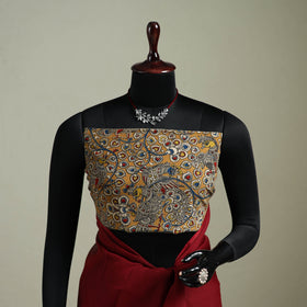 Red - Nazaakat Kota Doria Cotton Plain Saree with Blouse & Jewellery Set 132