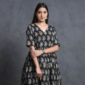 Buy Hand Batik Printed Cotton Flared Gher Dress Online l iTokri.com