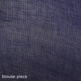 Blue - Nazaakat Kota Doria Cotton Plain Saree with Blouse & Jewellery Set 138