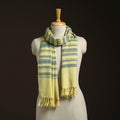 Yellow - kumaun handwoven merino wool stole 77 - handcrafted
