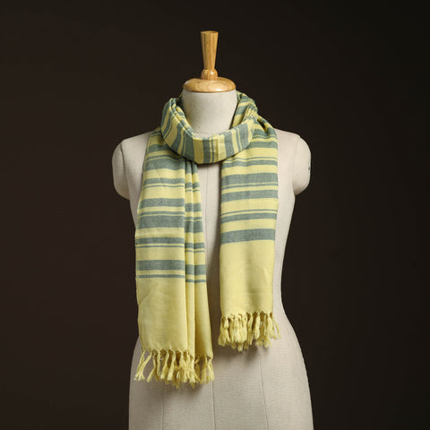 Yellow - kumaun handwoven merino wool stole 77 - handcrafted