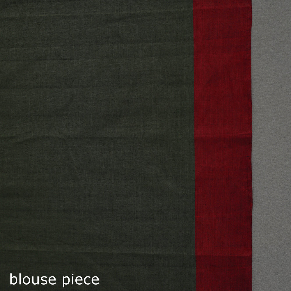 Green - Handloom Cotton Thread Buta Kanchipuram Saree 03