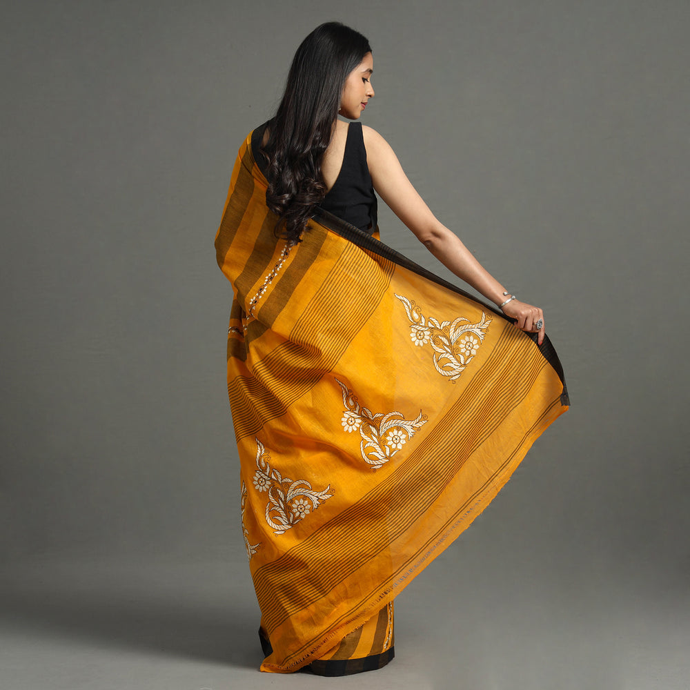 Kantha Embroidery Saree