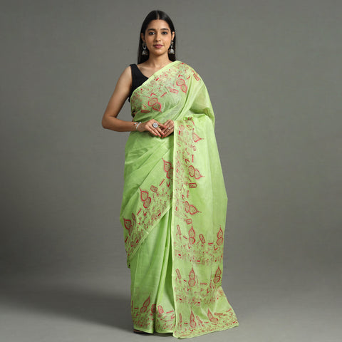 Kantha Embroidery Saree 