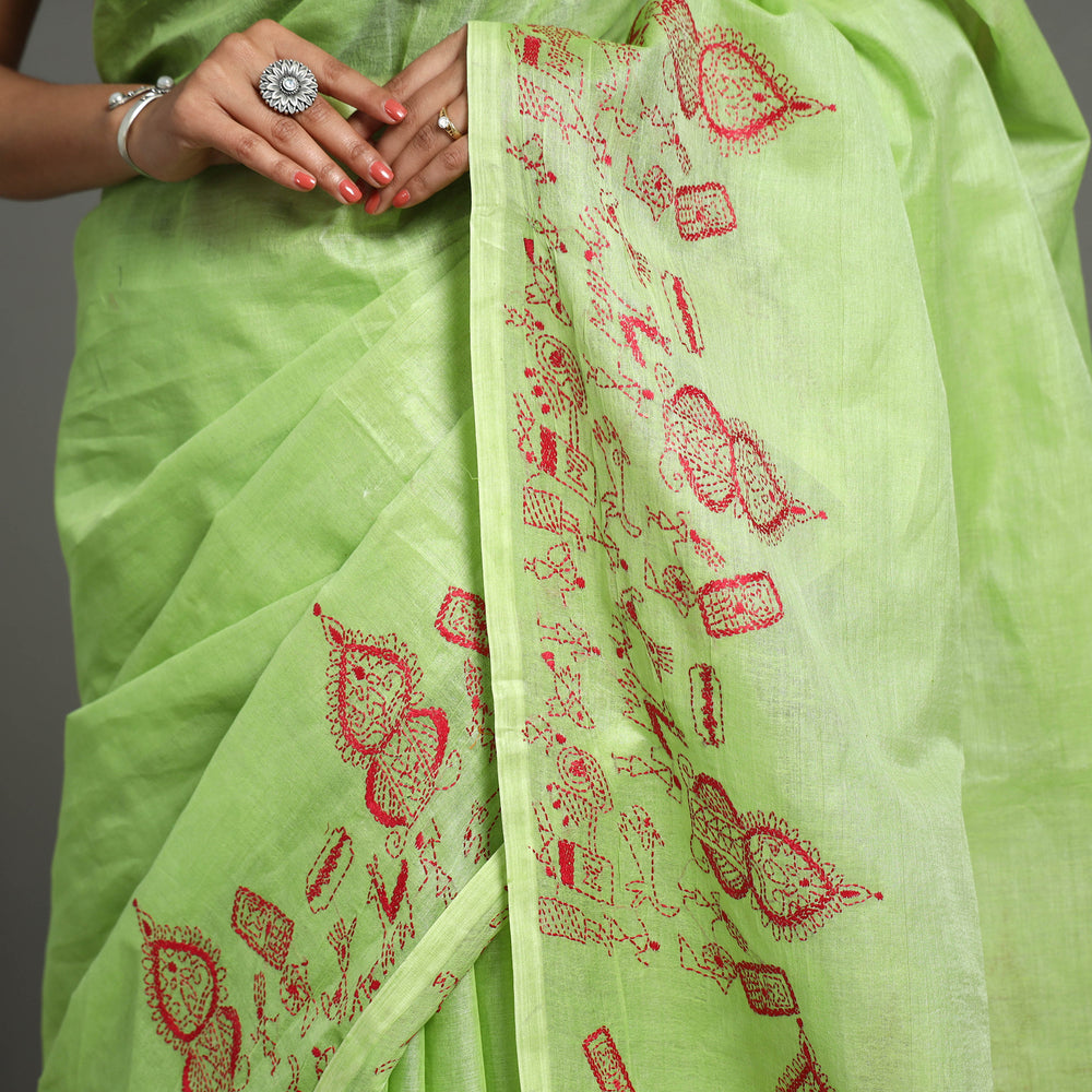 Kantha Embroidery Saree 