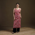 Red - Sanganeri Hand Block Print Pure Mul Cotton Straight Kurta for women 24