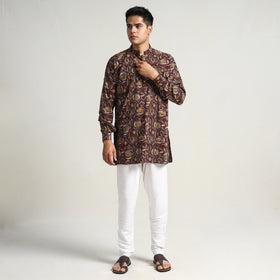  Bagru Block Printed Cotton Men Short Kurta 07 