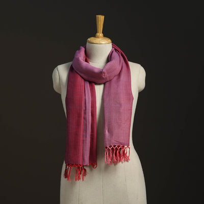 Pink - kumaun handwoven merino wool x cotton stole 108