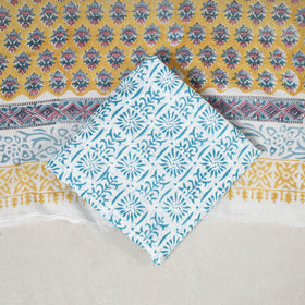 Yellow - 3pc cotton sanganeri unstitched dress material 01