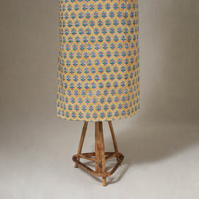 Yellow - 3pc cotton sanganeri unstitched dress material 01