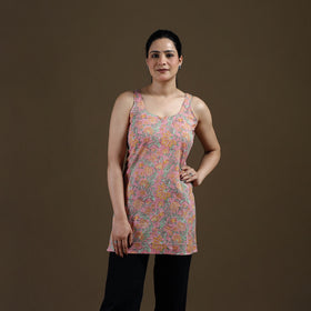 Pink - Sanganeri Hand Block Print Cotton Short Kurta for women 20