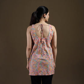 Pink - Sanganeri Hand Block Print Cotton Short Kurta for women 20