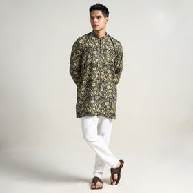  Bagru Block Printed Cotton Men Short Kurta 09 