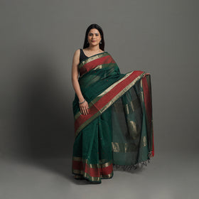  Handloom Cotton Zari Border Kanchipuram Saree 