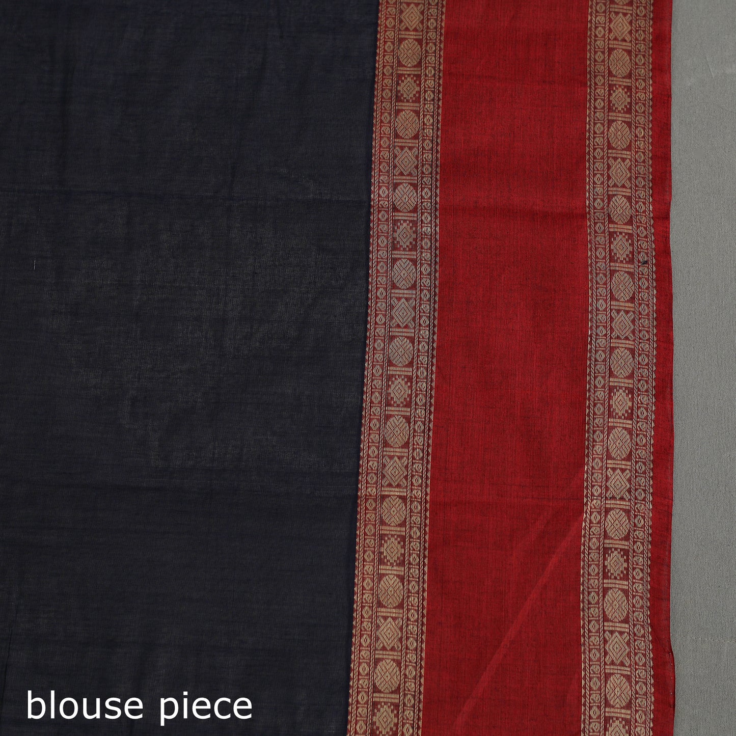 Black - Handloom Cotton Thread Border Kanchipuram Saree 18